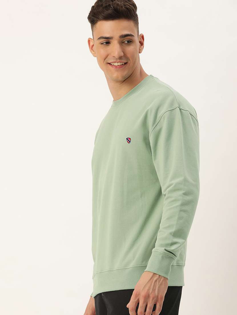 men long sleeve plain sweatshirt