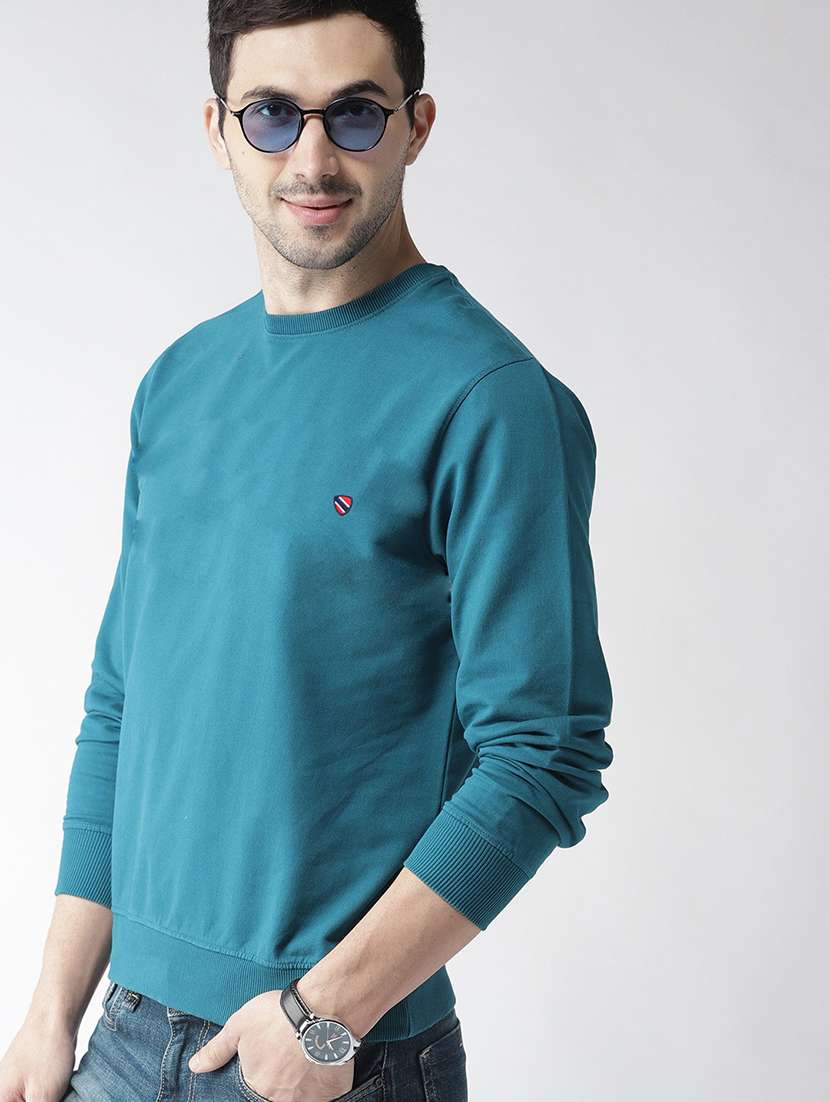 men long sleeve plain sweatshirt