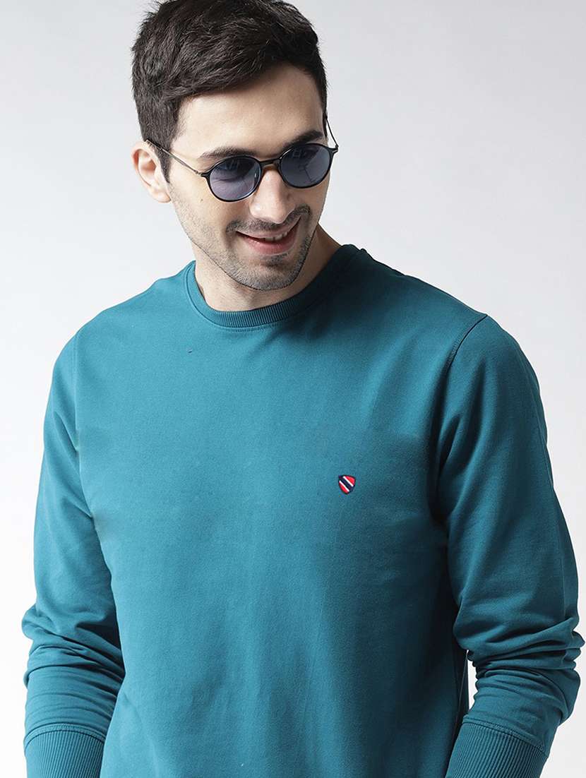 men long sleeve plain sweatshirt - 21672152 -  Standard Image - 3
