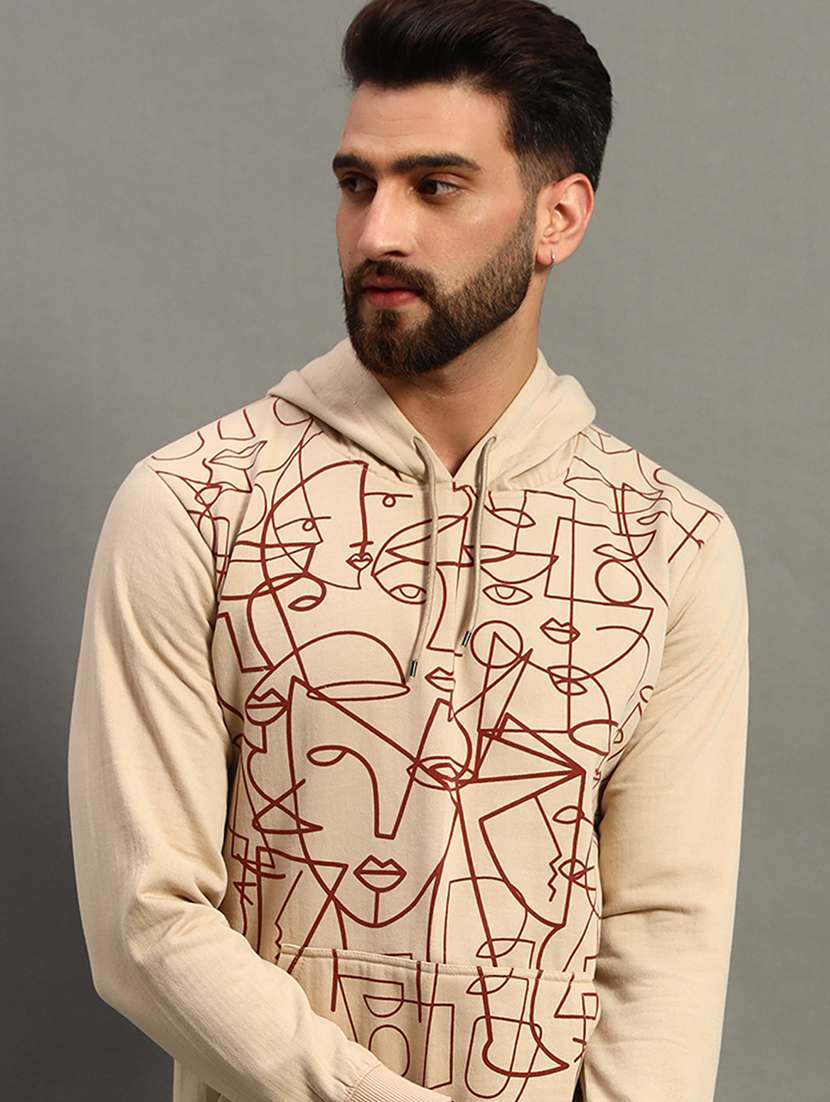 men long sleeves front print sweatshirt - 21672170 -  Standard Image - 3