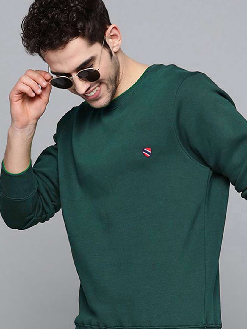 men long sleeve plain sweatshirt - 21672183 -  Standard Image - 3