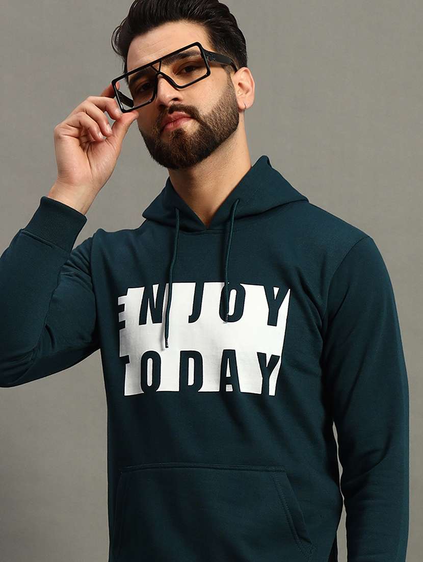 men long sleeves chest print sweatshirt - 21672184 -  Standard Image - 3