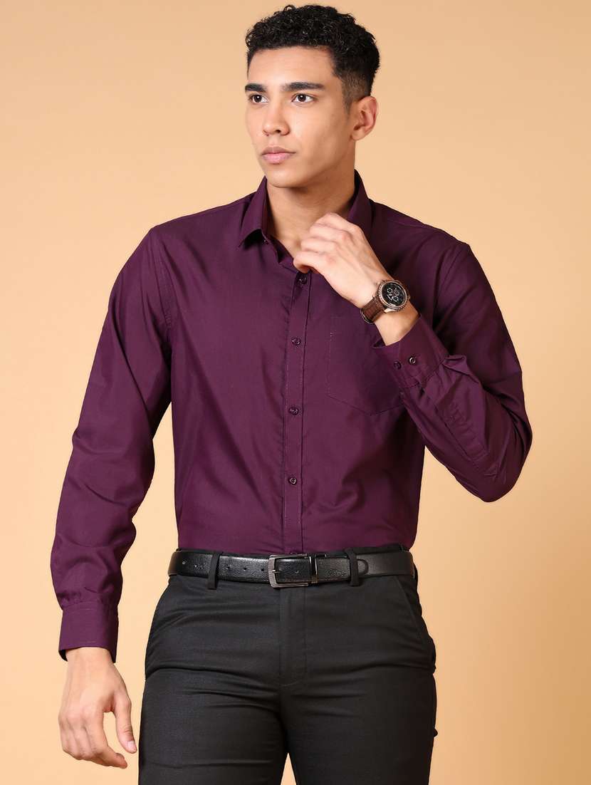 men solid long sleeve formal shirt - 21672239 - Zoom Image - 0