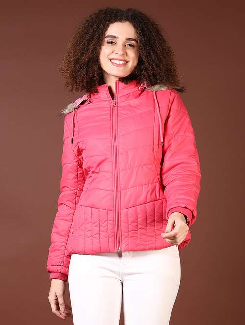 women long sleeves solid puffer jacket - 21672268 -  Standard Image - 0