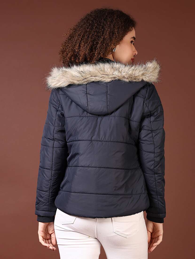 Women Long Sleeves Solid Puffer Jacket - 21672270 -  Standard Image - 3