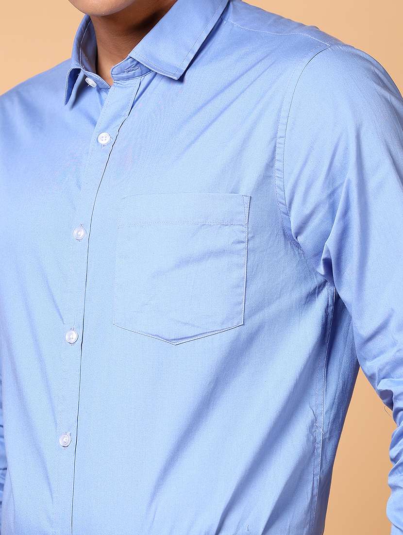 men solid long sleeve formal shirt - 21672273 -  Standard Image - 5