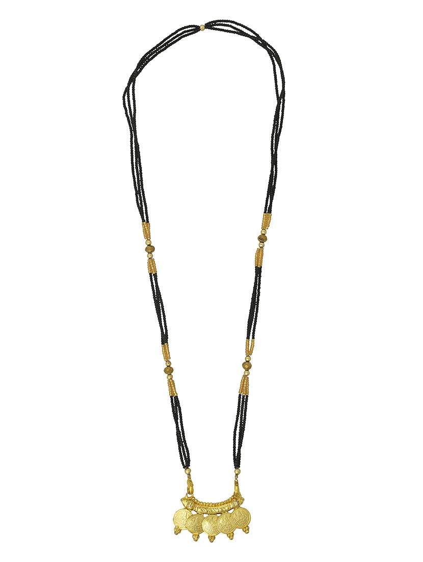 gold plated traditional mangalsutra for women - 21672776 -  Standard Image - 3