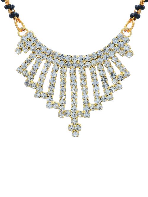 gold plated stone studded traditional mangalsutra for women - 21672777 - Standard Image - 0