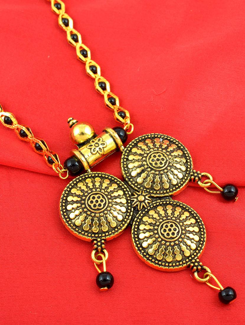 gold plated traditional mangalsutra for women - 21672788 - Zoom Image - 0