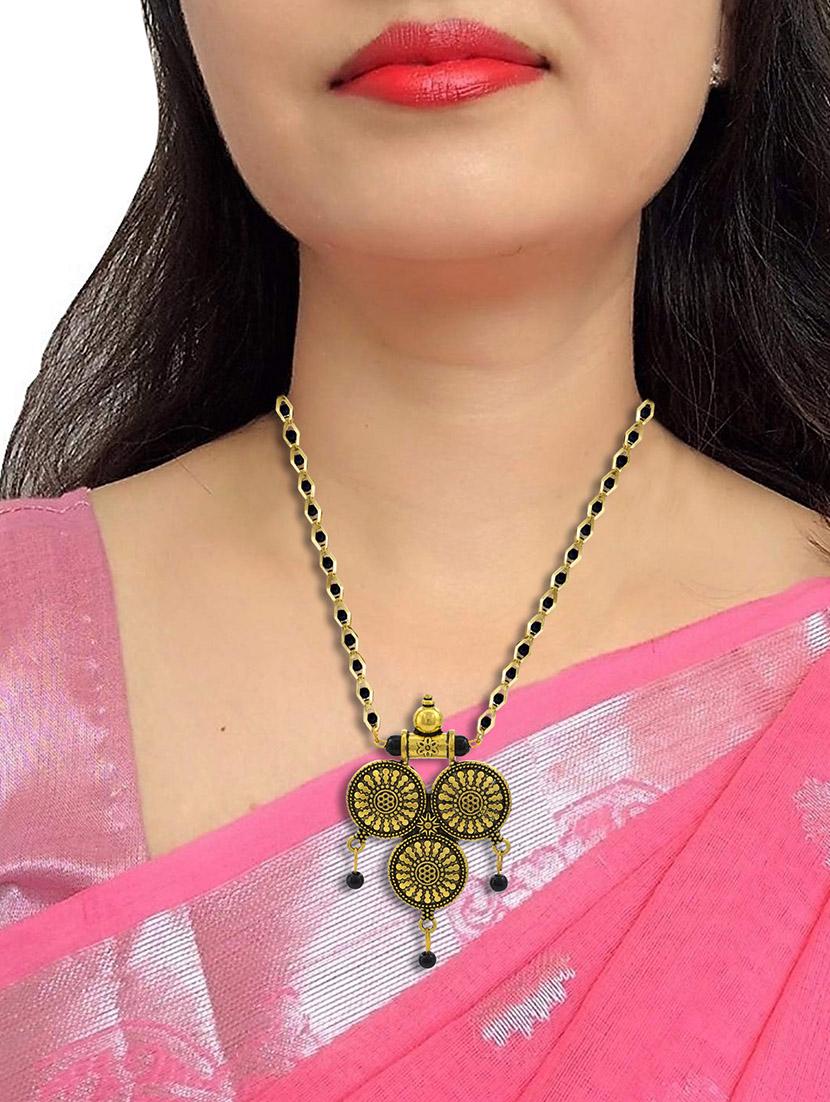 gold plated traditional mangalsutra for women - 21672788 - Standard Image - 3