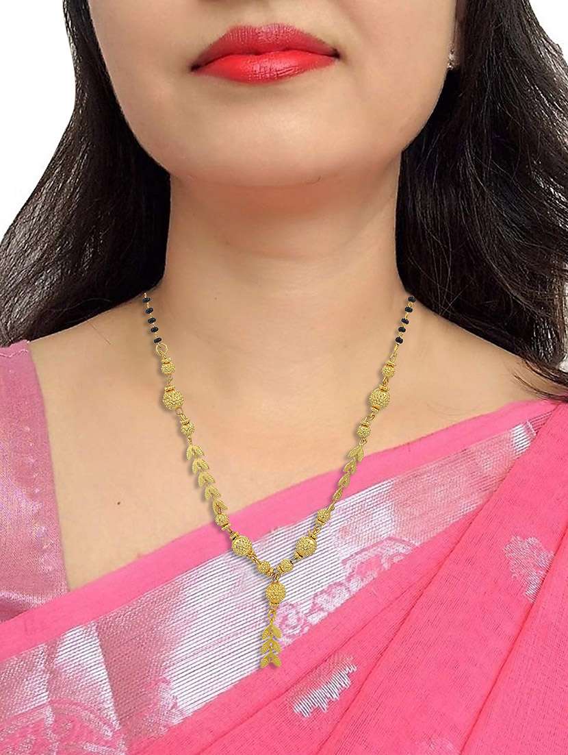 gold plated traditional mangalsutra for women - 21672790 -  Standard Image - 3
