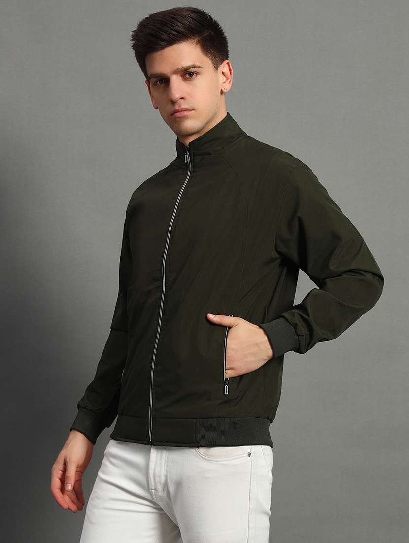 men long sleeve solid casual jacket