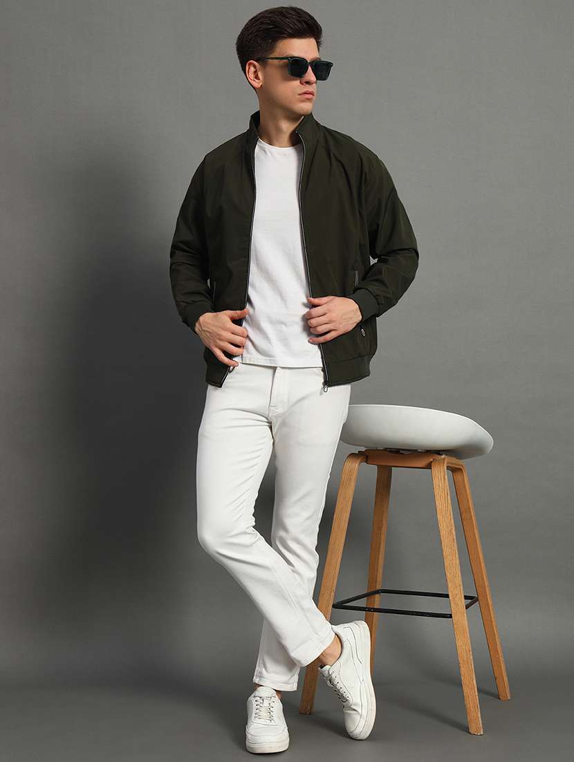 men long sleeve solid casual jacket - 21672808 -  Standard Image - 3