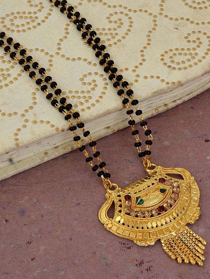 gold plated traditional mangalsutra for women