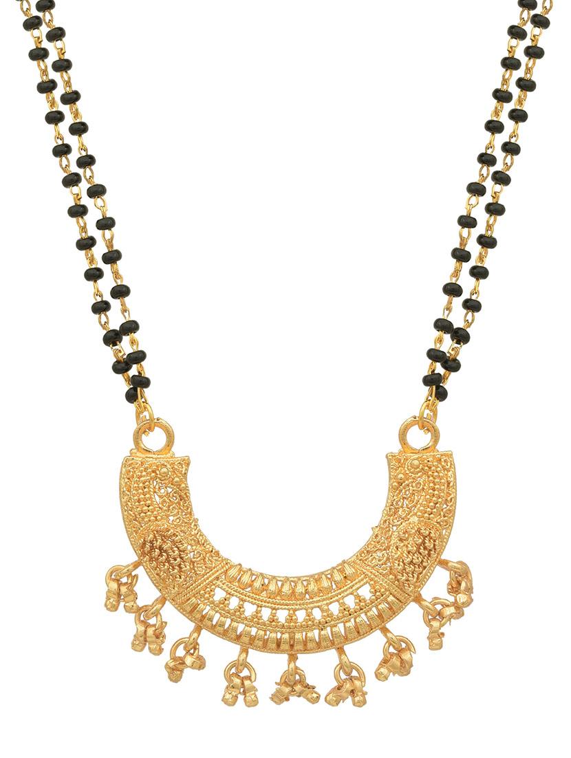 gold plated traditional mangalsutra for women - 21672815 - Zoom Image - 0