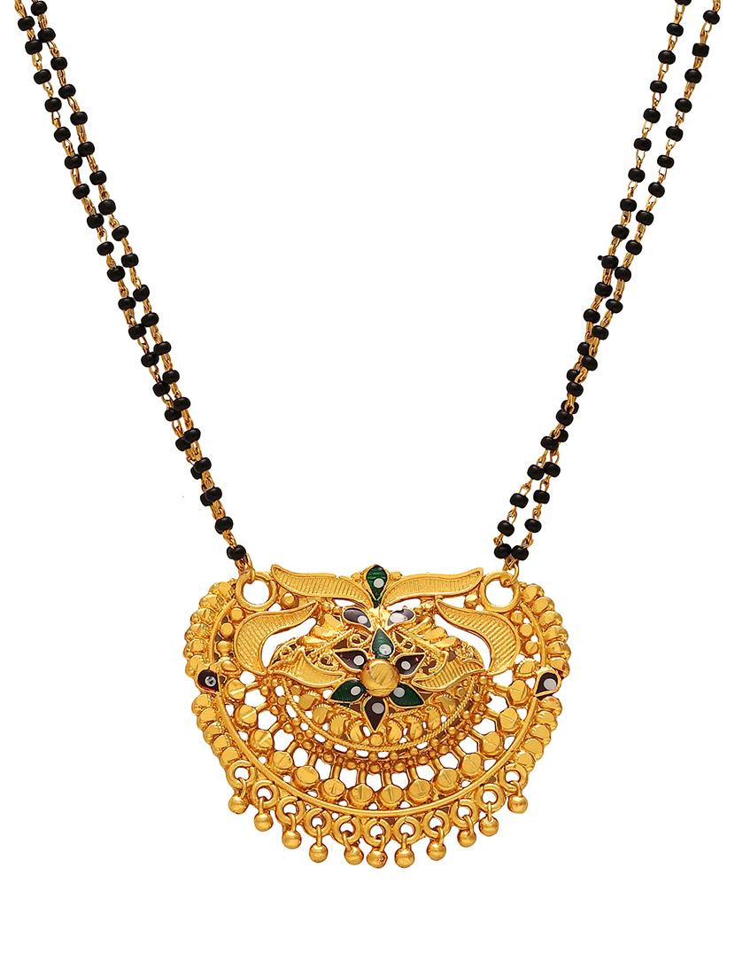 gold plated traditional mangalsutra for women - 21672817 - Zoom Image - 0