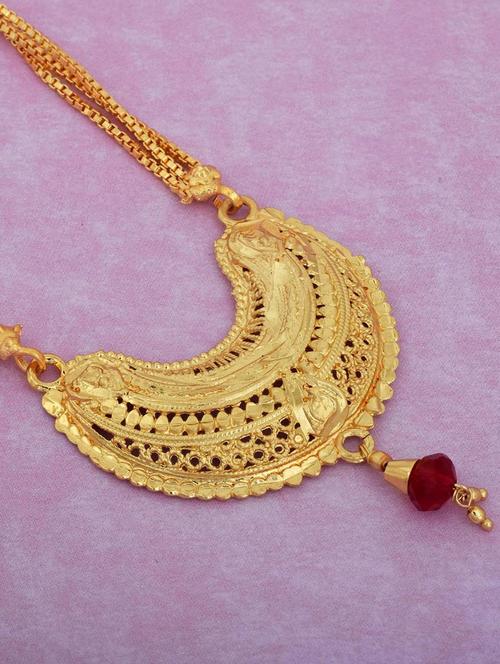 gold plated traditional mangalsutra for women - 21672835 -  Standard Image - 0