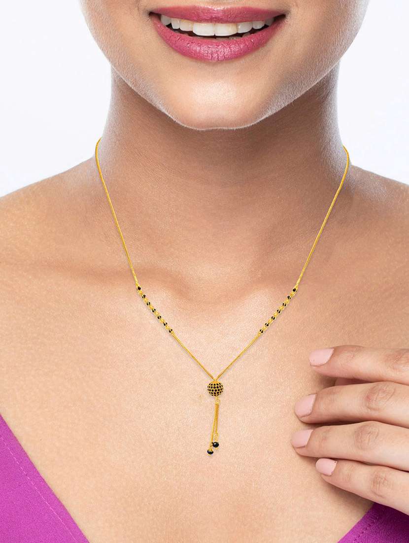 gold plated traditional mangalsutra for women - 21672836 -  Standard Image - 3