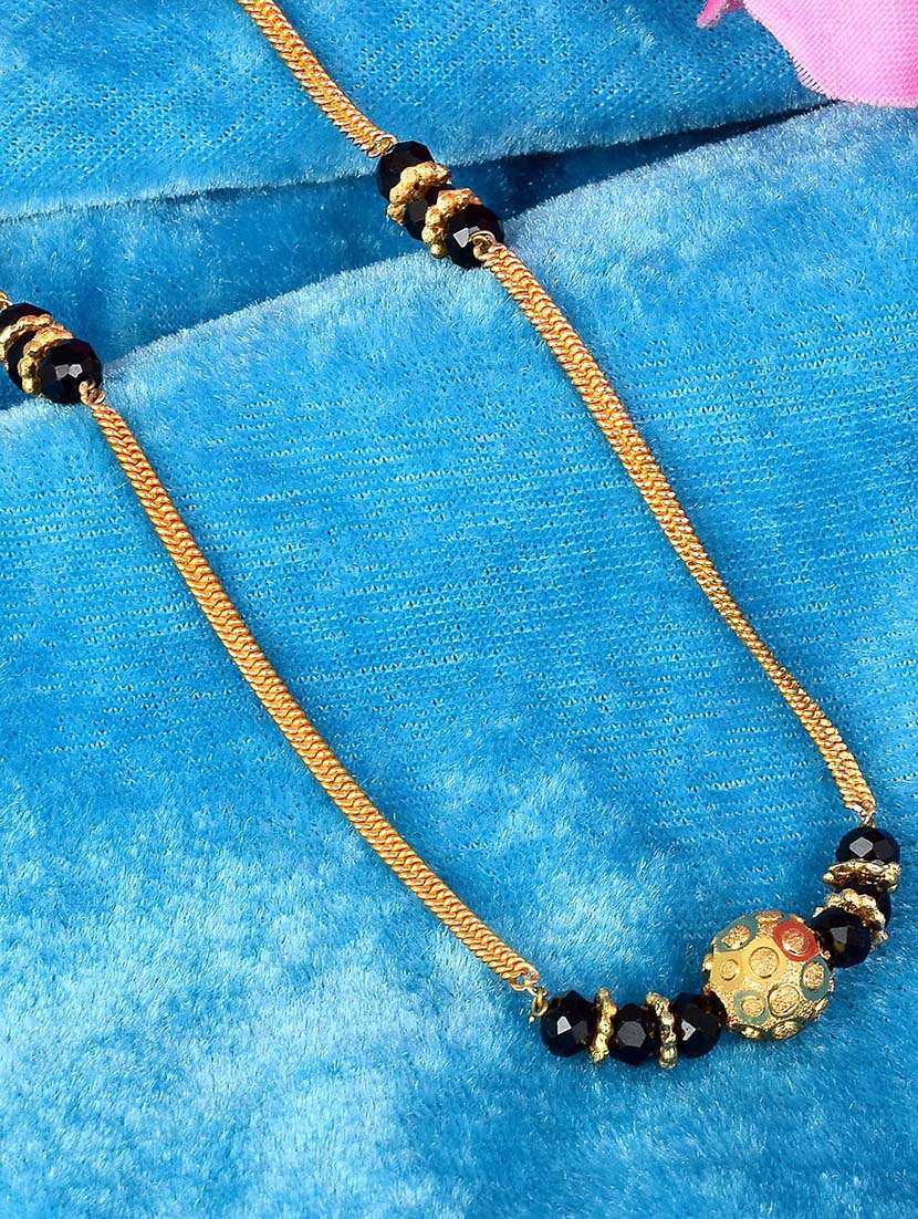 gold plated traditional mangalsutra for women - 21672837 -  Zoom Image - 0