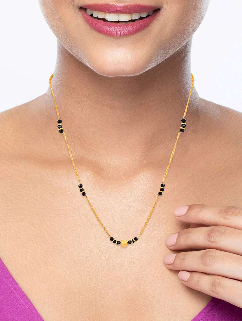 gold plated traditional mangalsutra for women - 21672837 -  Standard Image - 3