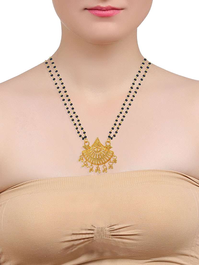 gold plated traditional mangalsutra for women - 21672853 -  Standard Image - 3