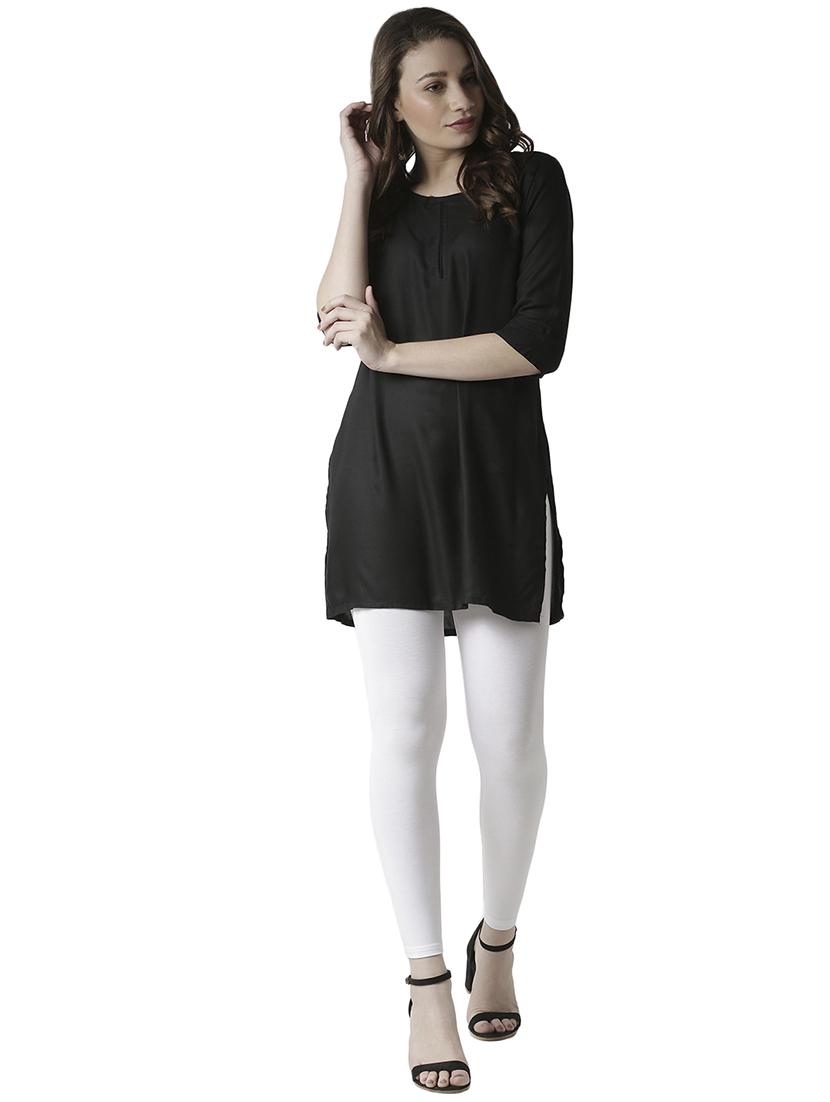 women solid ankle length legging - 21672927 - Standard Image - 3