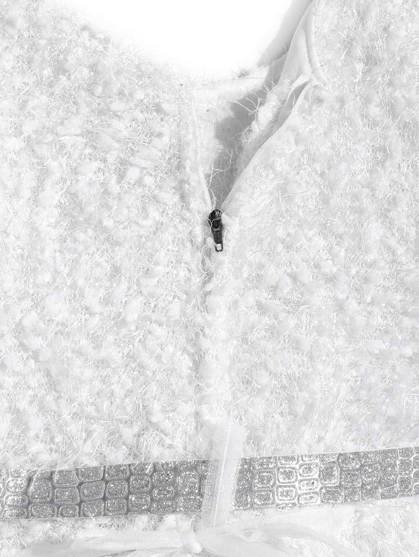 girls round neck self design woolen frock - 21672968 -  Standard Image - 3