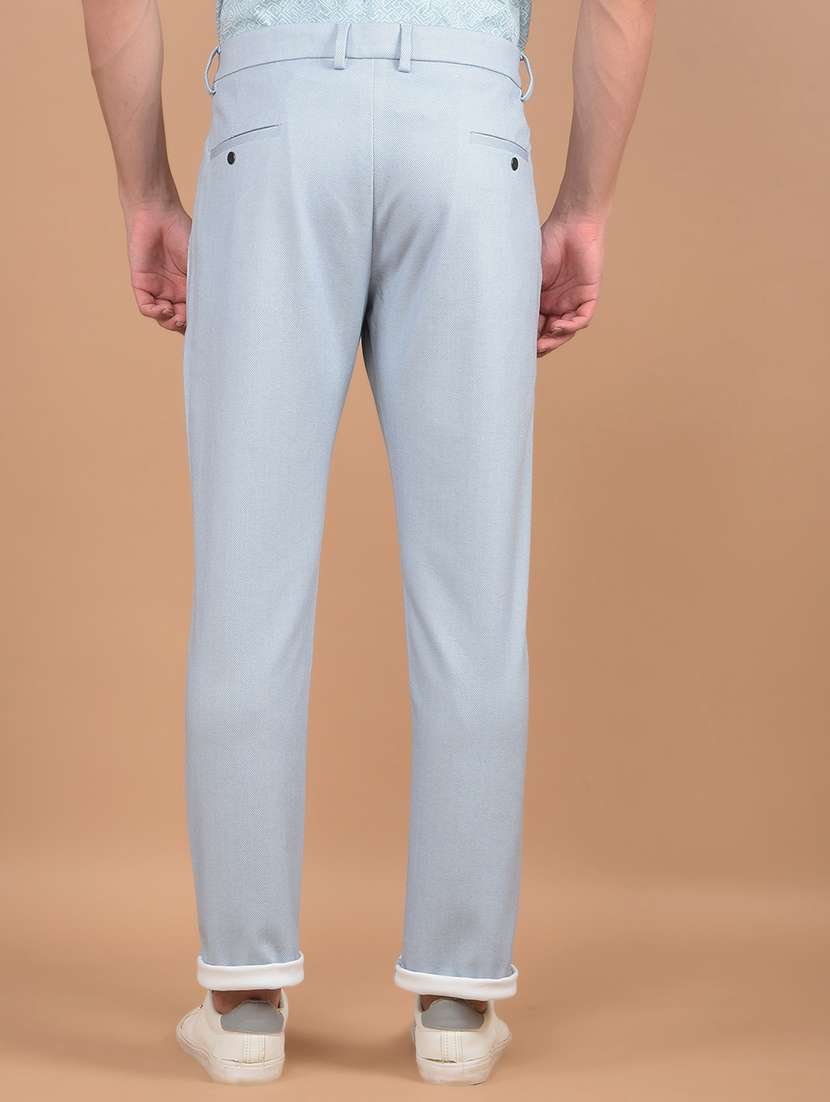 men solid mid rise chinos - 21673018 - Standard Image - 3