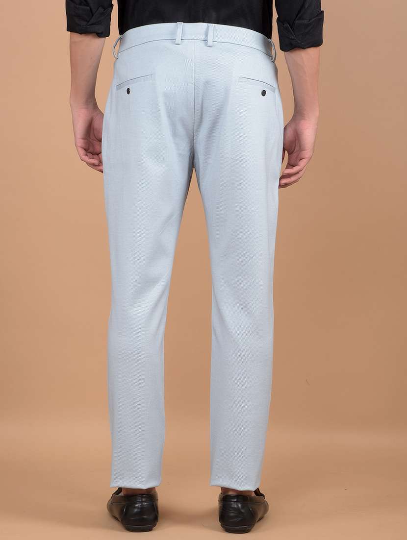 men solid mid rise chinos - 21673019 - Standard Image - 3