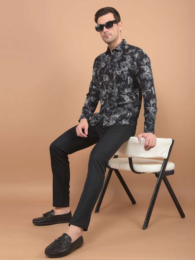 men solid mid rise chinos  - 21673031 -  Standard Image - 5