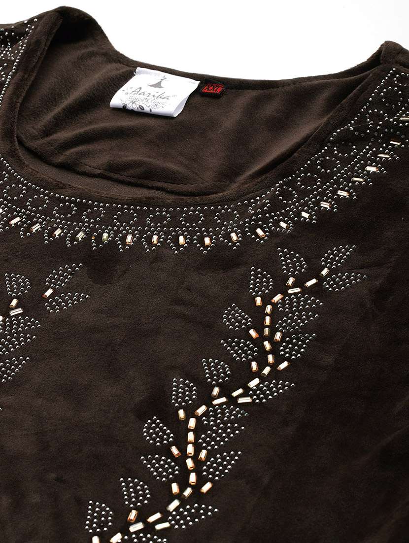 women plus size round neck kurta pant set with dupatta - 21673048 -  Standard Image - 3