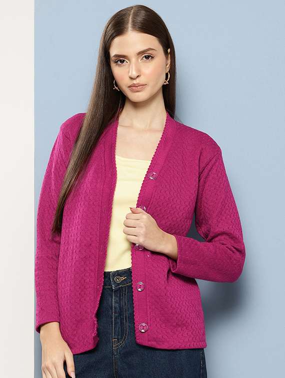 women self designed long sleeves cardigan - 21673163 -  Zoom Image - 0