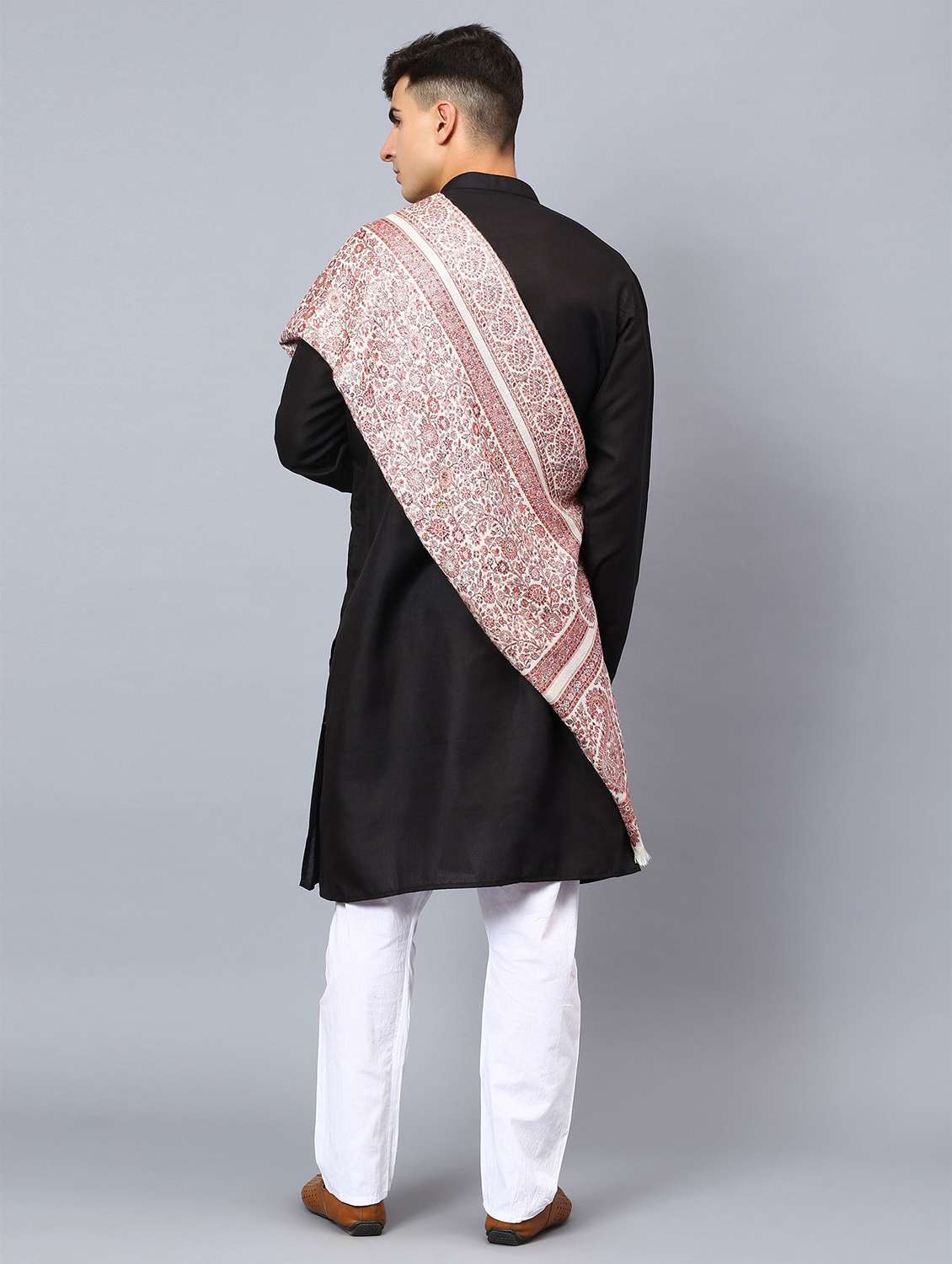men elegant self design shawl - 21673217 -  Standard Image - 3