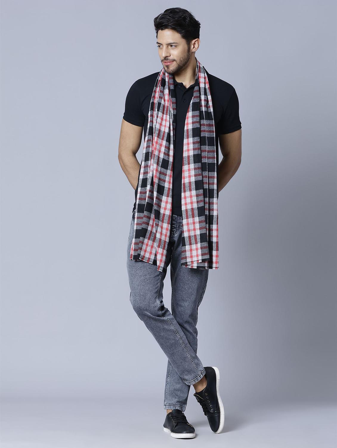 men elegant checkered shawl