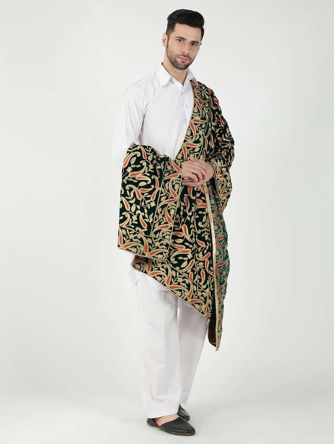men elegant self design shawl - 21673259 -  Standard Image - 3