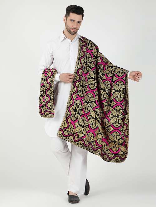 men elegant self design shawl - 21673268 -  Standard Image - 0