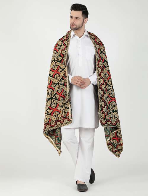 men elegant self design shawl - 21673271 -  Standard Image - 0