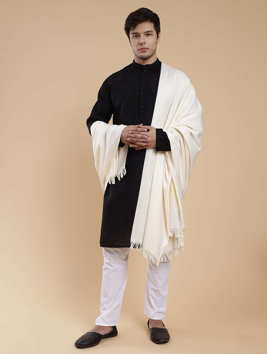 men elegant solid shawl
