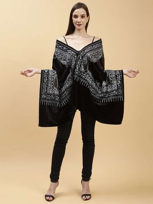 women black embroidered shawl - 21673278 -  Standard Image - 0