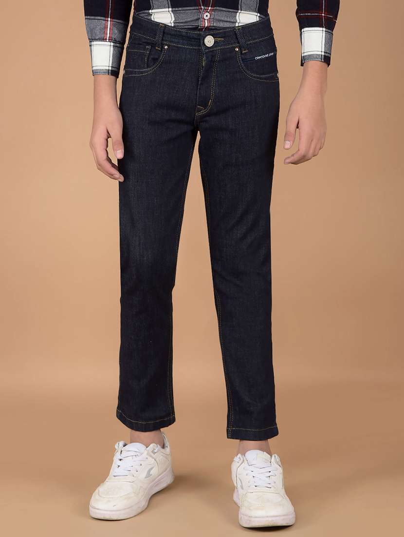 boys solid relaxed fit jeans