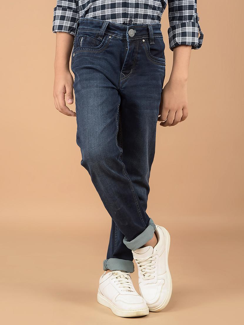boys solid mid rise jeans - 21673296 - Zoom Image - 0