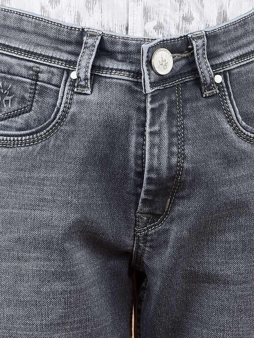 boys solid mid rise jeans - 21673297 - Standard Image - 5
