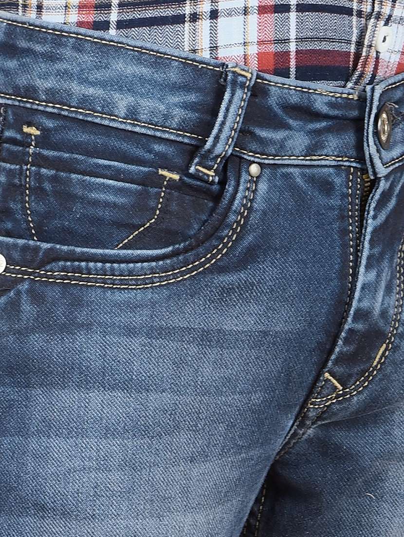 boys solid mid rise jeans - 21673298 -  Standard Image - 5