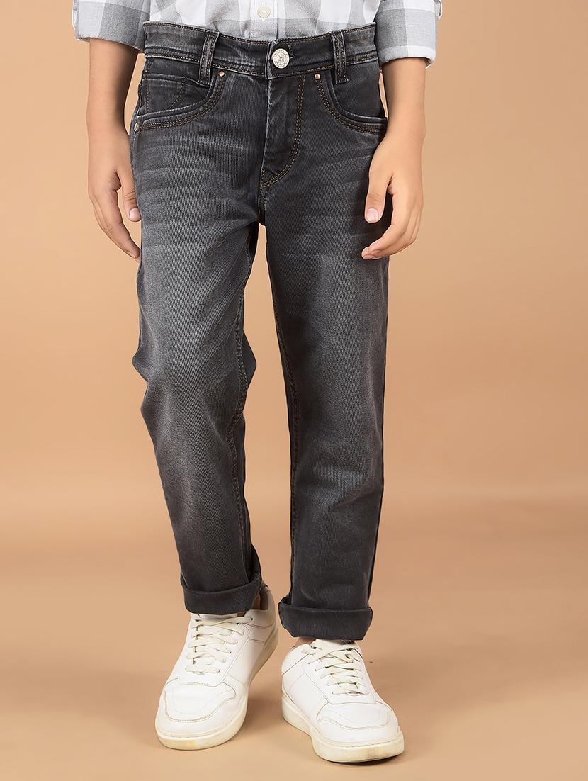 boys solid mid rise jeans - 21673299 - Zoom Image - 0