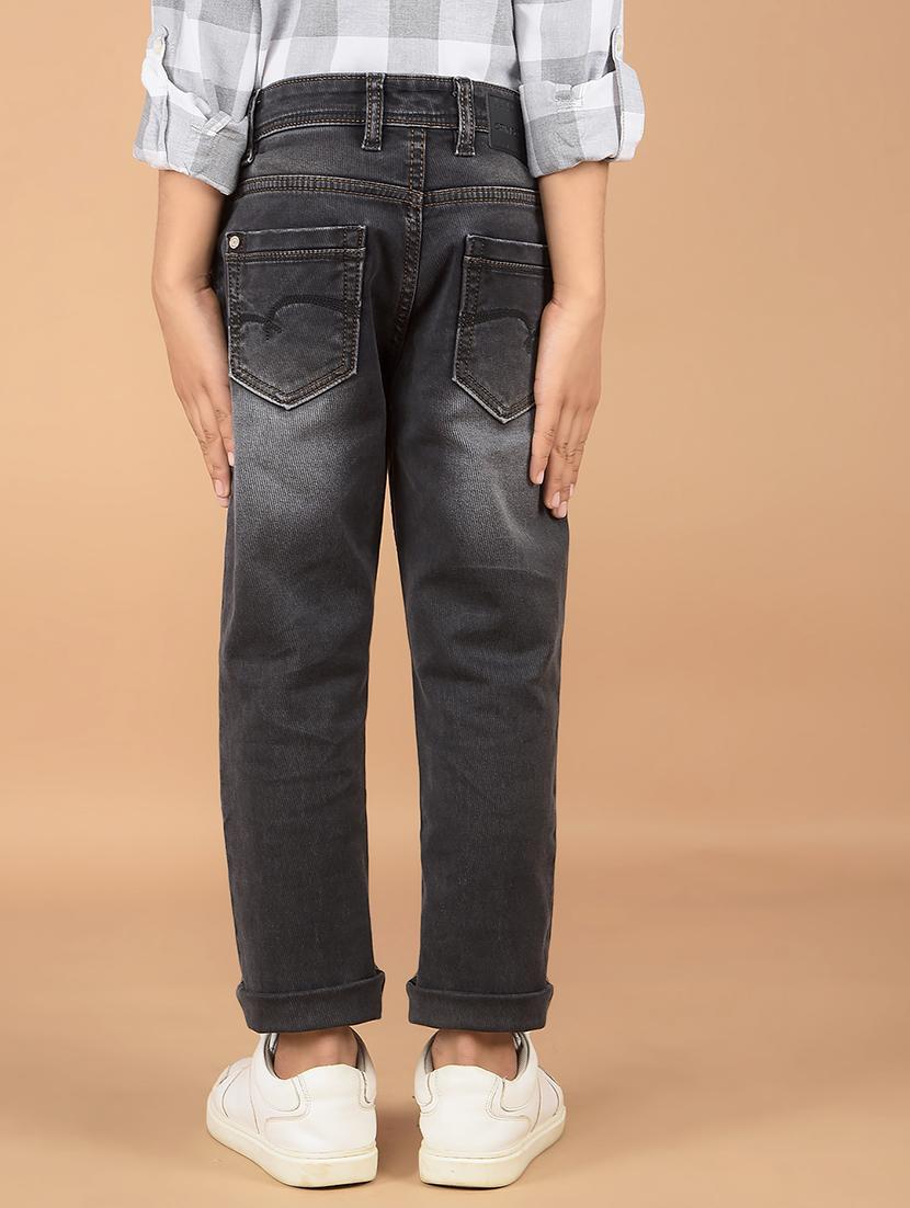 boys solid mid rise jeans - 21673299 - Standard Image - 3