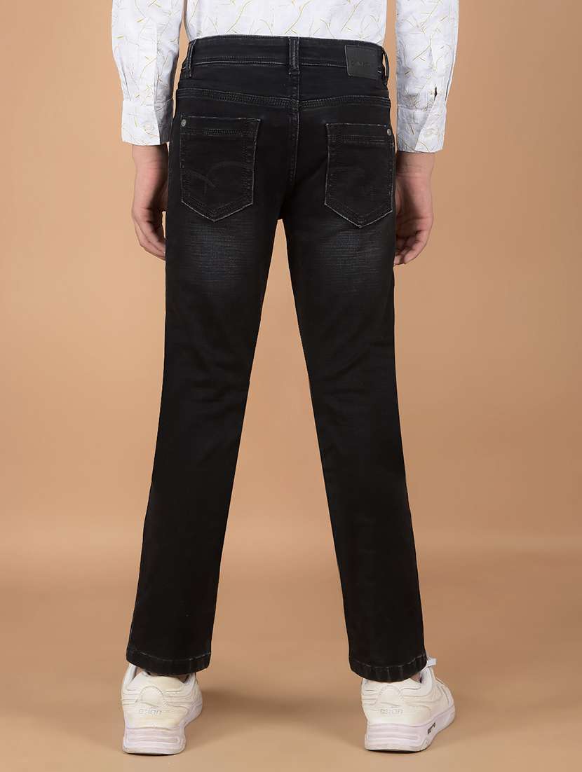 boys solid mid rise jeans - 21673308 -  Standard Image - 3