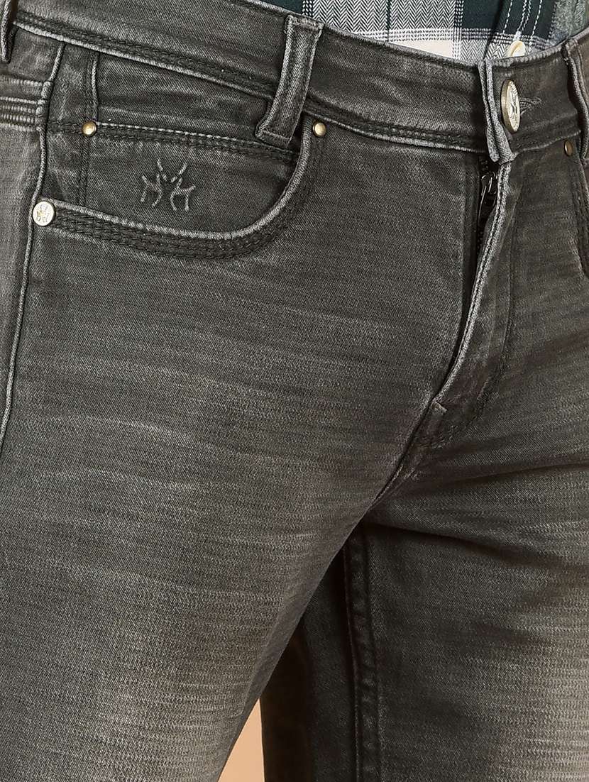 boys solid mid rise jeans - 21673309 -  Standard Image - 5