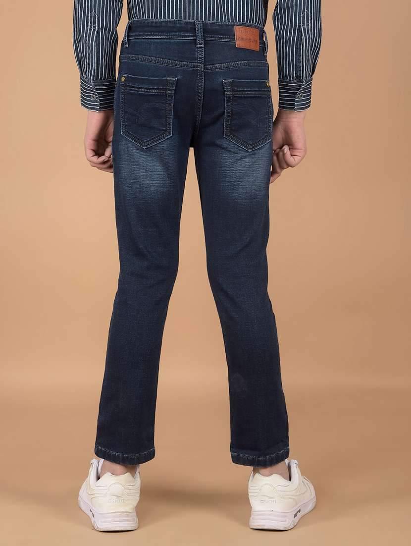boys solid mid rise jeans - 21673310 -  Standard Image - 3