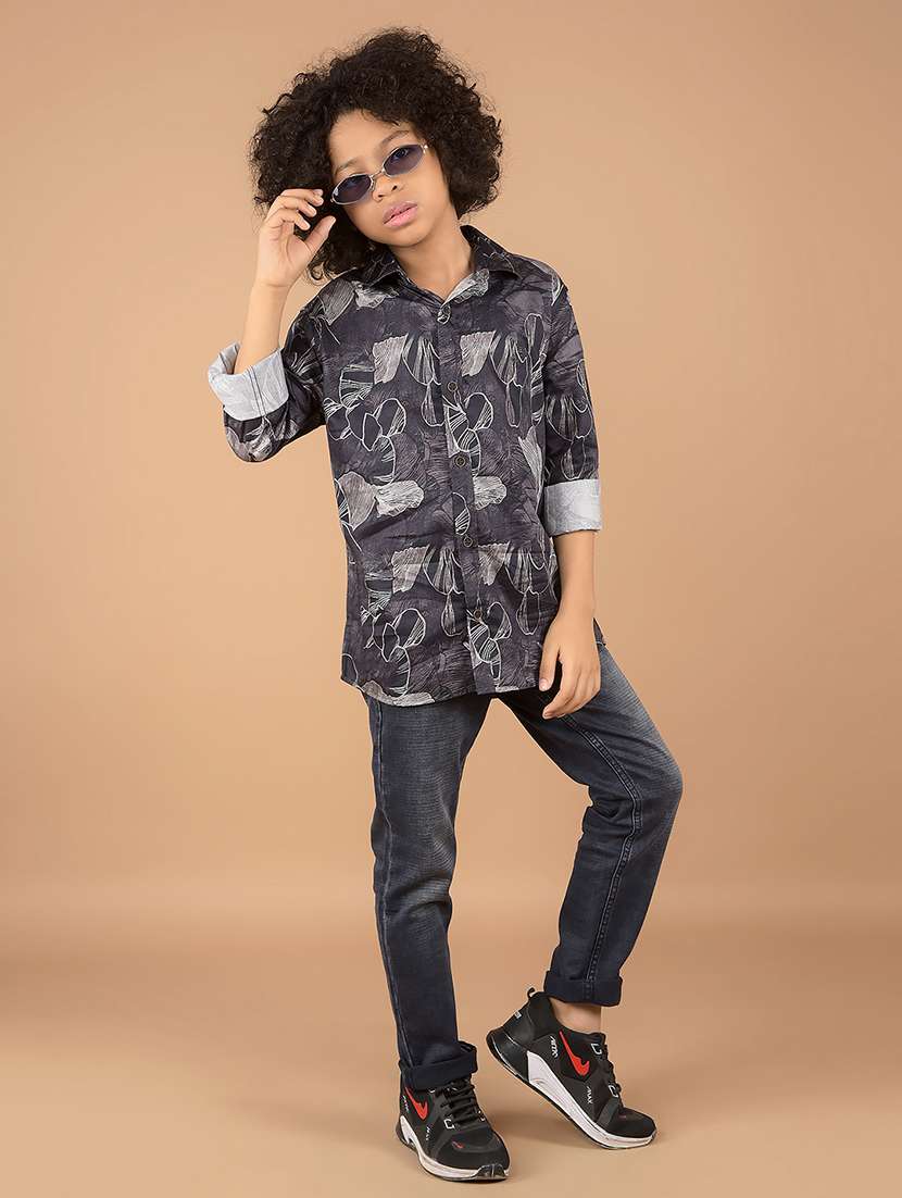 boys solid mid rise jeans - 21673311 -  Standard Image - 3