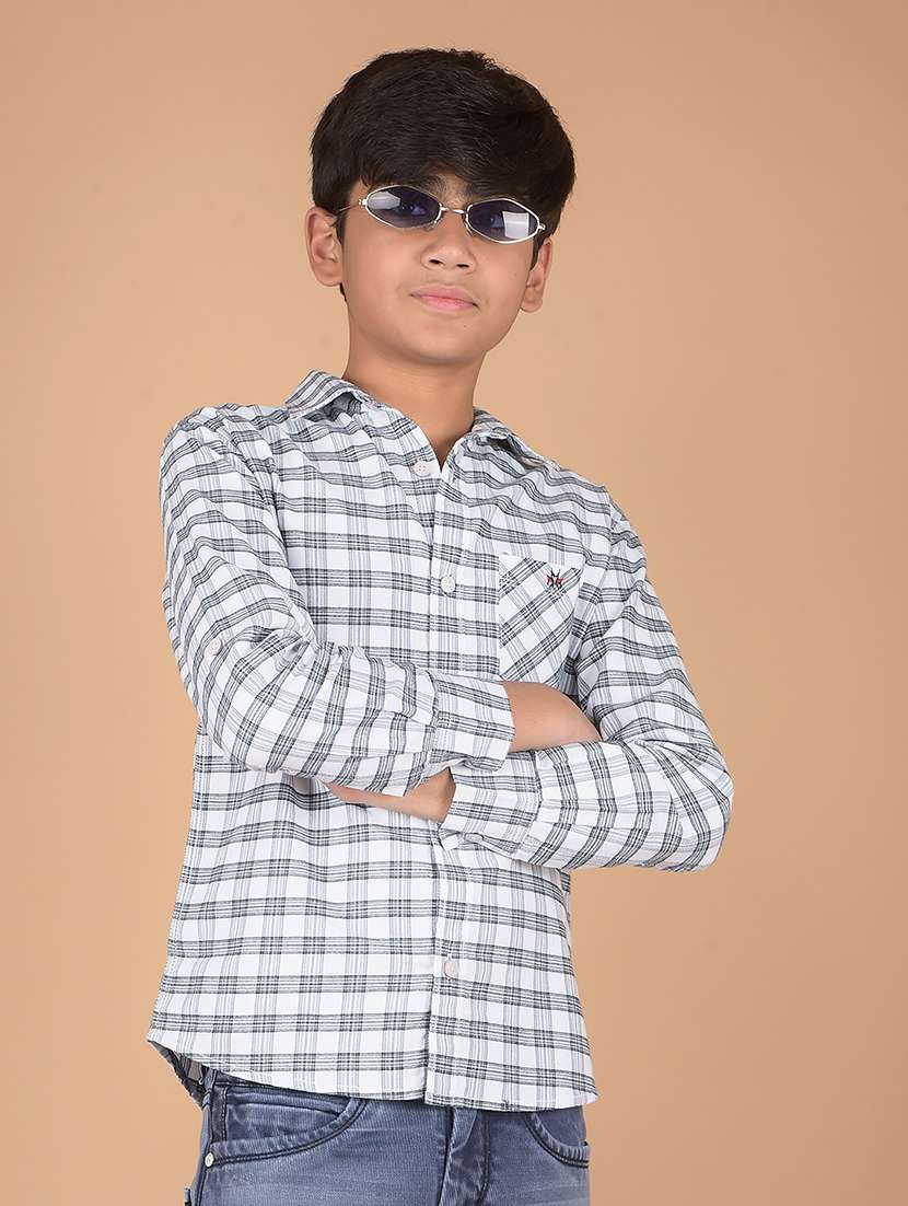 boys long sleeve checkered shirt